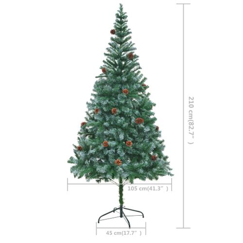 Arbre De Noël Artificiel Avec Pommes De Pin 210 Cm