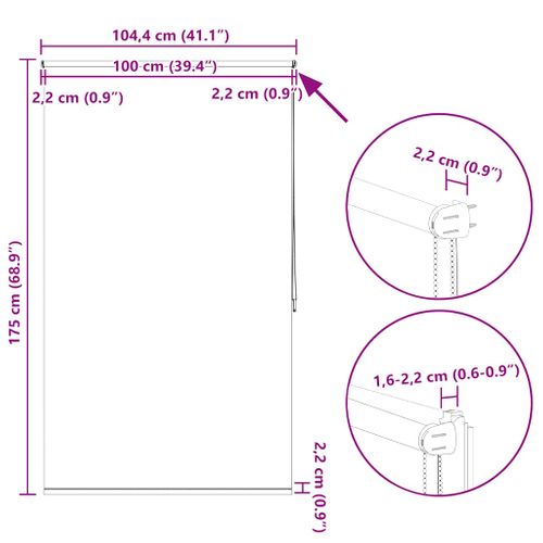 Store Roulant 100 X 175 Cm Beige