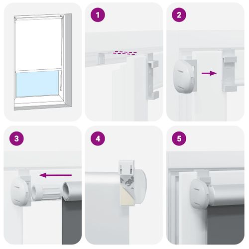 Store Roulant 140 X 175 Cm Blanc