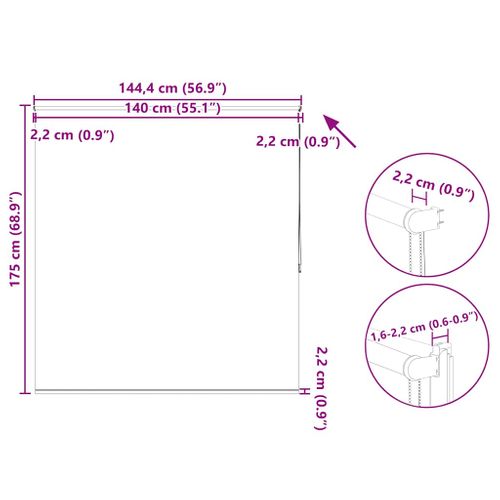 Store Roulant 140 X 175 Cm Blanc