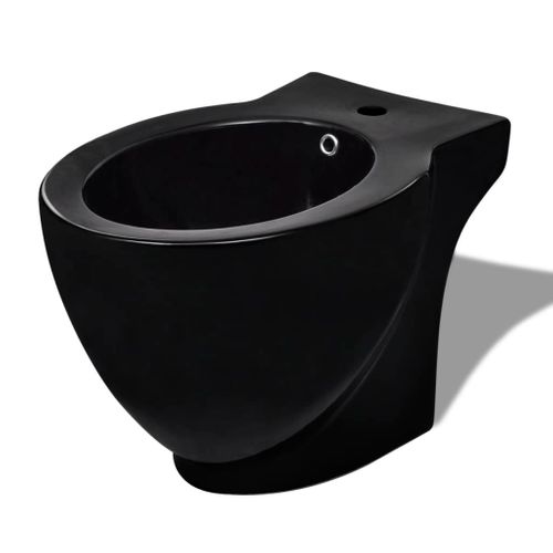 Bidet Rond à Poser En Céramique Sanitaire Noir
