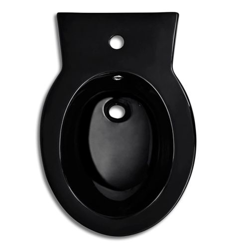 Bidet Rond à Poser En Céramique Sanitaire Noir