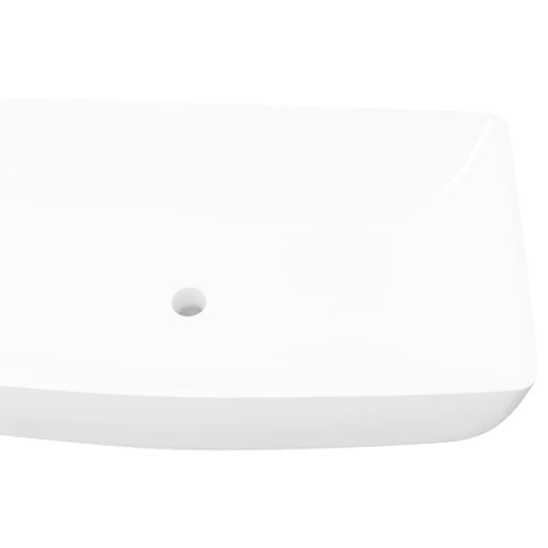 Lavabo Rectangulaire Céramique Blanc 71 X 39 Cm