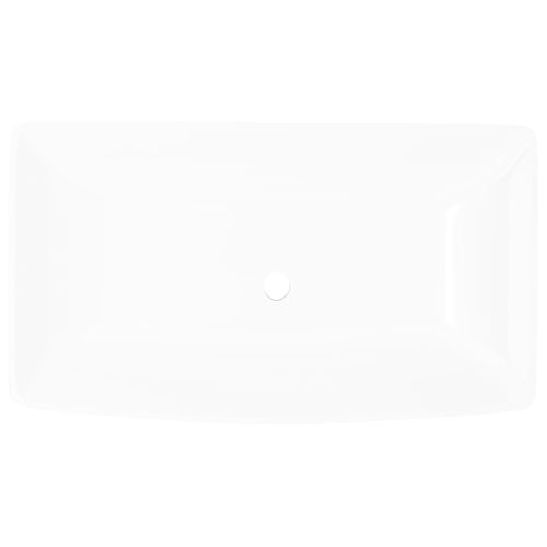 Lavabo Rectangulaire Céramique Blanc 71 X 39 Cm