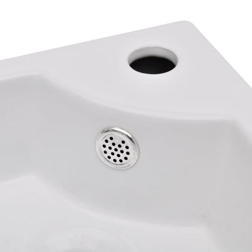 Lavabo Avec Trou De Trop-plein 45x32x12,5 Cm Blanc