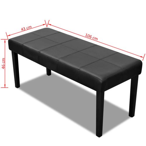 Banc En Cuir Synthétique De Haute Qualité Noir