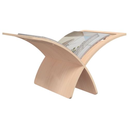 Porte-revue En Bois Sur Pied Naturel