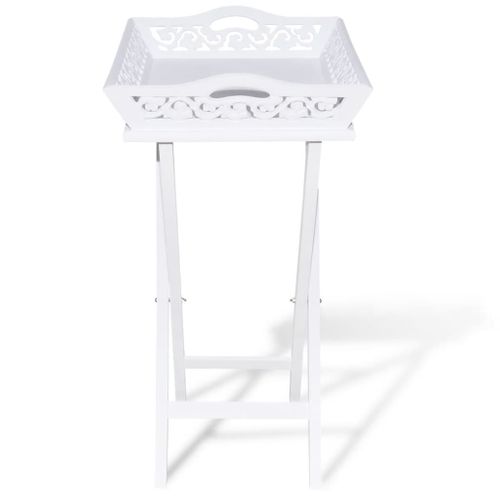 Table D'appoint Avec Plateau Blanc