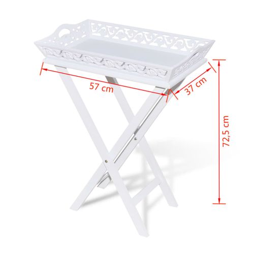 Table D'appoint Avec Plateau Blanc