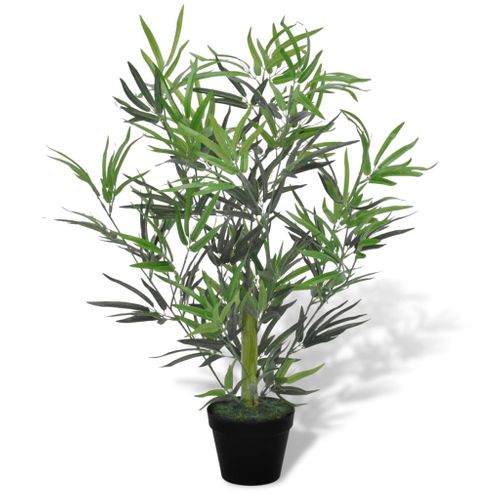 Arbre Artificiel En Bambou Avec Feuillage Résistant Aux Uv et Design Anti-allergie 80 Cm
