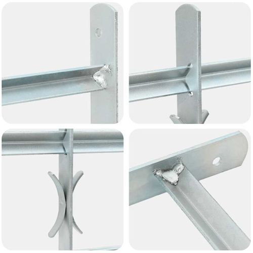 Grille Sécurité Fenêtre Acier Galvanisé Extensible 700-1050 Mm 2 Barres