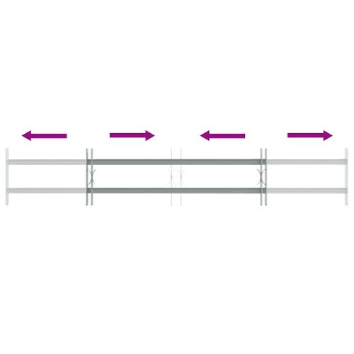 Grille Sécurité Fenêtre Acier Galvanisé Réglable 1000-1500 Mm 2 Barres