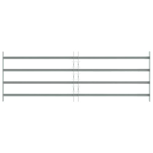 Grille Sécurité Fenêtre Acier Galvanisé Réglable 1000-1500 Mm 4 Barres