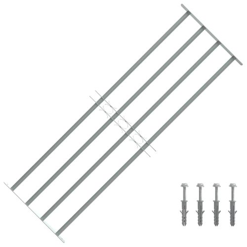 Grille Sécurité Fenêtre Acier Galvanisé Réglable 1000-1500 Mm 4 Barres