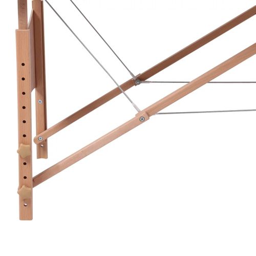 Table Pliable De Massage Bleu 3 Zones Avec Cadre En Bois