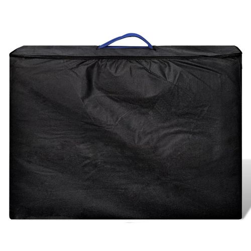 Table Pliable De Massage Bleu 3 Zones Avec Cadre En Bois