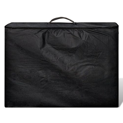 Table Pliable De Massage Noir 3 Zones Avec Cadre En Bois