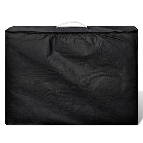 Table Pliable De Massage Crème 3 Zones Avec Cadre En Bois