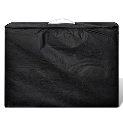 Table Pliable De Massage Blanc Crème 2 Zones Cadre En Aluminium