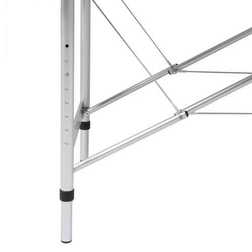 Table Pliable De Massage Bleu 2 Zones Avec Cadre En Aluminium