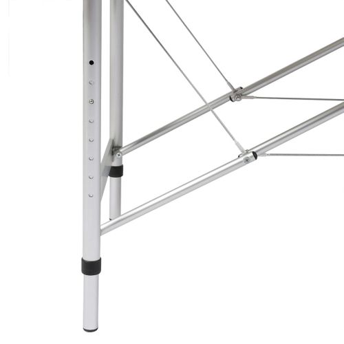 Table Pliable De Massage Blanc Crème 3 Zones Cadre En Aluminium