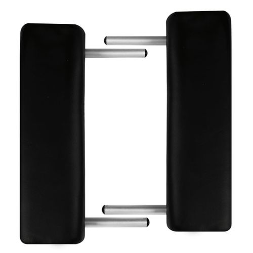 Table Pliable De Massage Noir 3 Zones Avec Cadre En Aluminium