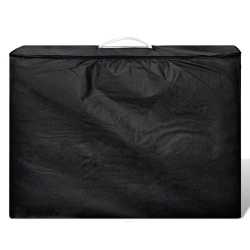 Table Pliable De Massage Blanc Crème 4 Zones Avec Cadre En Bois