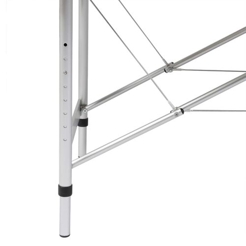 Table Pliable De Massage Blanc Crème 4 Zones Au Cadre Aluminium