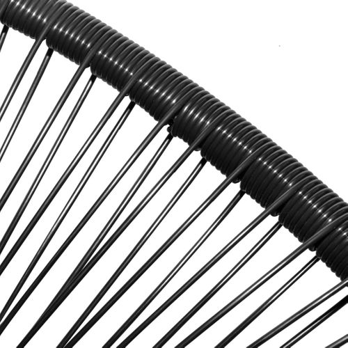 Chaise De Jardin Forme De Lune Résine Tressée Noir