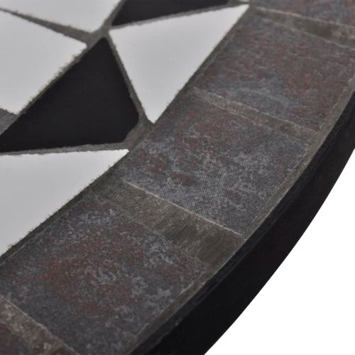 Table De Bistro Noir Et Blanc 60 Cm Mosaïque