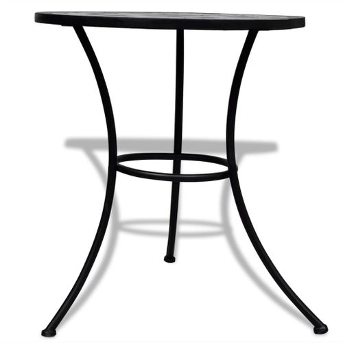 Table De Bistro Noir Et Blanc 60 Cm Mosaïque