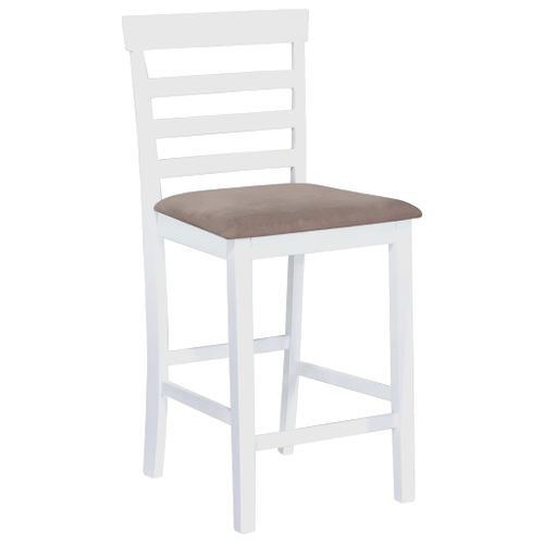 Chaises De Bar Lot De 2 Blanc Tissu