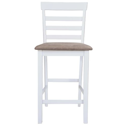 Chaises De Bar Lot De 2 Blanc Tissu