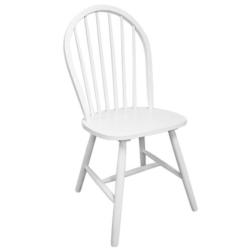 Chaises à Manger Lot De 4 Blanc Bois D'hévéa Solide