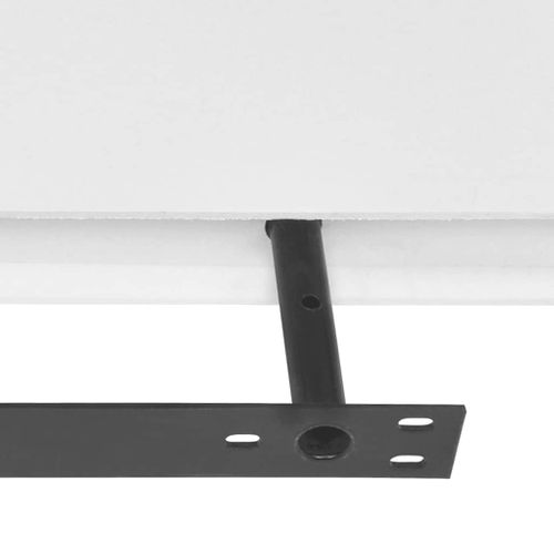 2 Étagères Murales Mdf Blanc Rangement De Livres/dvd