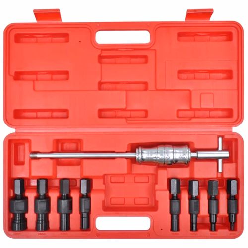 Ensemble D'outils D'extraction Roulements Aveugles 9 Pièces Avec Marteau Et Valise