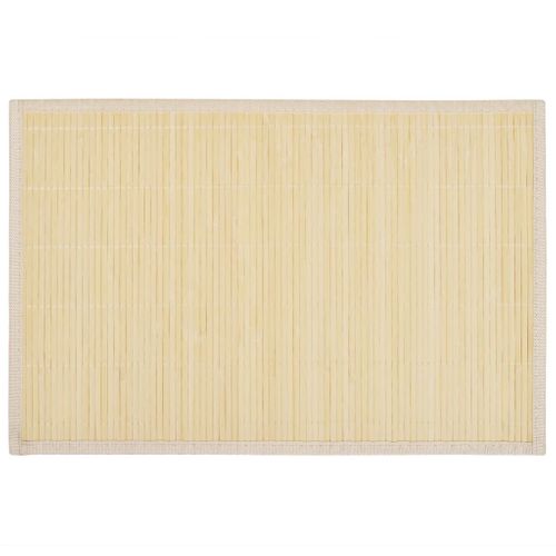 6 Napperons En Bambou 30 X 45 Cm Nature