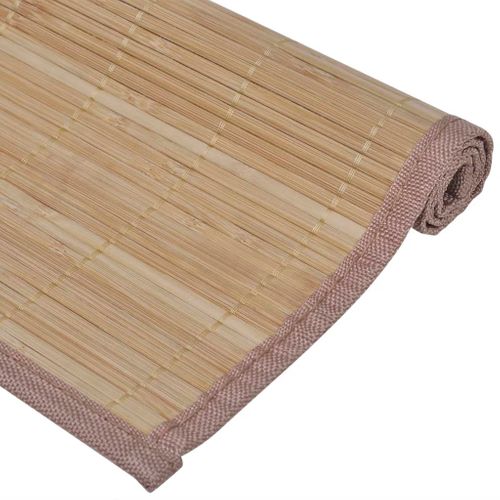 Napperons 6 Pièces Bambou 30 X 45 Cm Marron