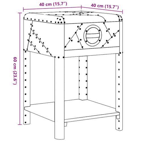 Table De Coin Avec 1 Tiroir Vintage Style D'aviation