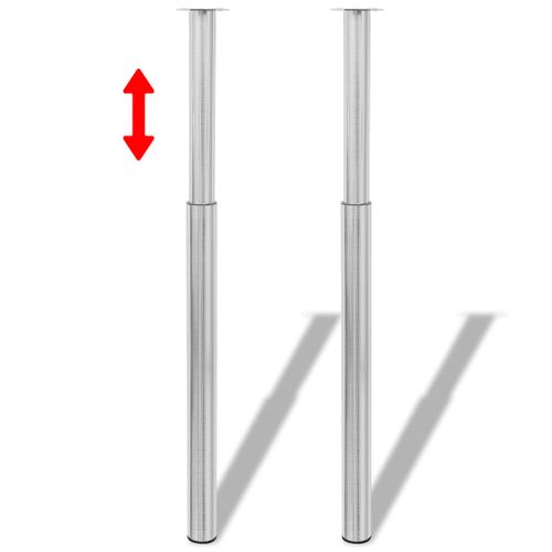 Pieds De Table Télescopiques Acier Inoxydable  710 Mm - 1100 Mm