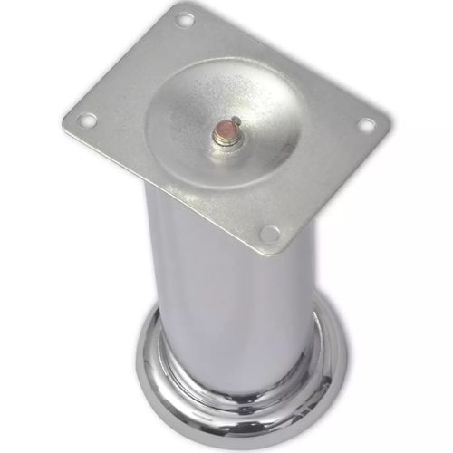 4 Pièces Pieds Ronds De Canapé Chrome 180 Mm
