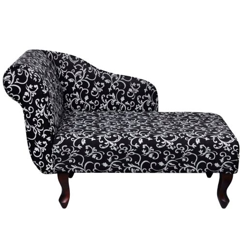 Méridienne Noir Et Blanc Tissu