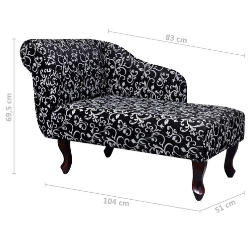 Méridienne Noir Et Blanc Tissu