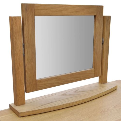 Coiffeuse Avec Tabouret Bois De Chêne Massif