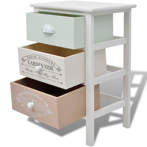 Armoire De Rangement En Style Français 3 Tiroirs Bois