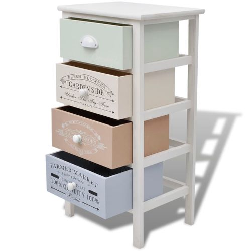 Armoire De Rangement En Style Français 4 Tiroirs Bois