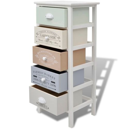 Armoire De Rangement En Style Français 5 Tiroirs Bois