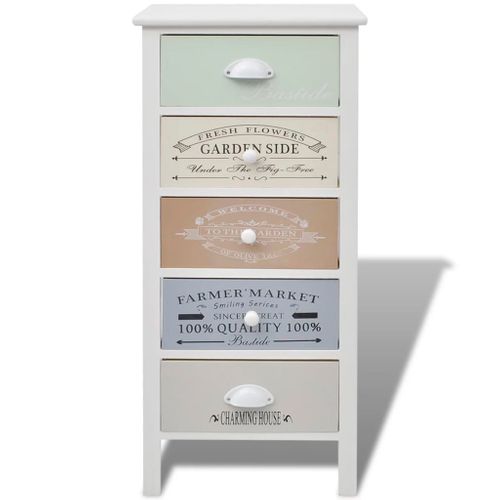 Armoire De Rangement En Style Français 5 Tiroirs Bois