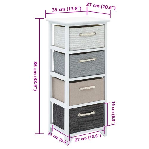 Armoire De Rangement 4 Tiroirs Bois