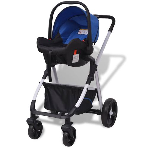 Poussette 3-en-1 Aluminium Bleu Et Noir
